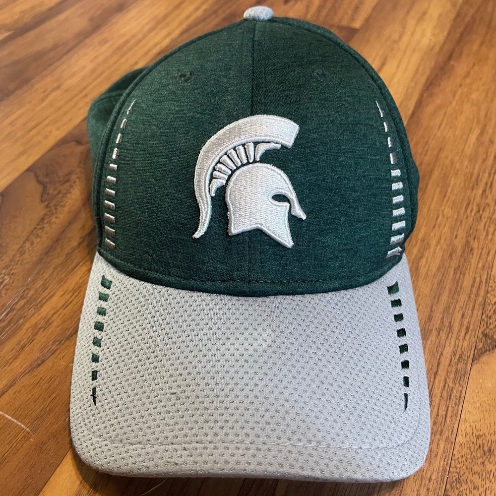 New Era 9FORTY Michigan State Spartans Hat Green Gray Adjustable NCAA Cap Mens